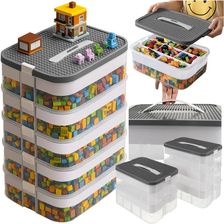 Zdjęcie Pojemnik na Klocki Pudełko 35l Organizer z Przegródkami Duży 5 Piętrowy Kruzzel 25759 - Libiąż