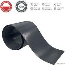 Zdjęcie Taśma ogrodzeniowa PASKI 6 x 2,55mb CLASSIC 19cm PROTECTO™ GRAFIT + 12 klipsów  - Wleń