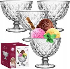 Zdjęcie Mg Home Pucharki Do Lodów 4szt. 250ml Krista (206372) - Terespol