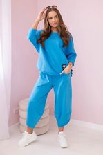 Zdjęcie Komplet bawełniany bluza + spodnie turkusowy - Brzeziny