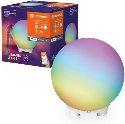 Ledvance Inteligentna Kula Świecąca Lampa Wewnętrzna 25W 130Lm Rgb Cct Usb Ściemnialna Biały Smart+ Wifi Magic