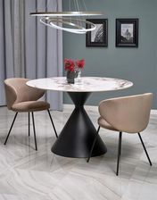 Zdjęcie Halmar Stół Okrągły Garet 120cm Biały Marmur/Czarny (VCHGARETST) - Rawicz