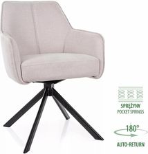 Zdjęcie Signal Meble Krzesło Notti Brego Jasny Beżowy/Czarny Mat (NOTTIBRCJBE22) - Szczawnica