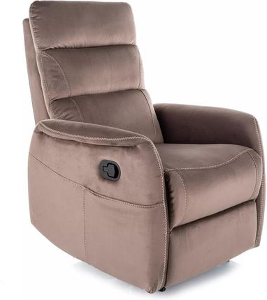 Signal Meble Fotel Rozkładany Solon M Velvet Cappuccino Czarny Klasyczny Nowoczesny (Solonmvca)