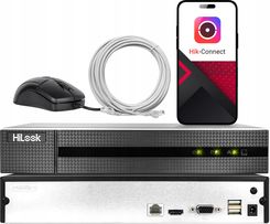 Hilook Rejestrator Ip Do Monitoringu 4 Kanały Nvr-4Ch-5Mp/4P Dysk 1Tb Naklejka
