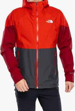 Kurtka przeciwdeszczowa The North Face Lightning Zip-In Jacket - asphalt grey/high risk red