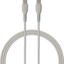 Zdjęcie Qualo kabel nylonowy USB-C - USB-C 1,5m 3A 60W szary QKN-CC-18 - Wałcz