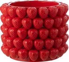 J-Line Cachepot Strawberries Ceramic Red Extra Large