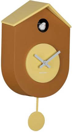 Karlsson Wall Clock Grato Cuckoo Ochre Yellow W. Soft Yellow (Ka6026Ye)