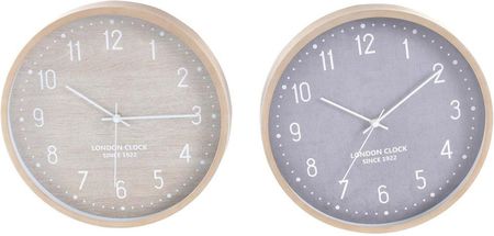 Home Esprit Zegar Ścienny Beżowy Szary Pvc 30x4x30cm 2szt. (S3060317)