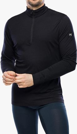 Bluza bez kaptura Super.natural Tundra175 Zip 1/4 - jet black