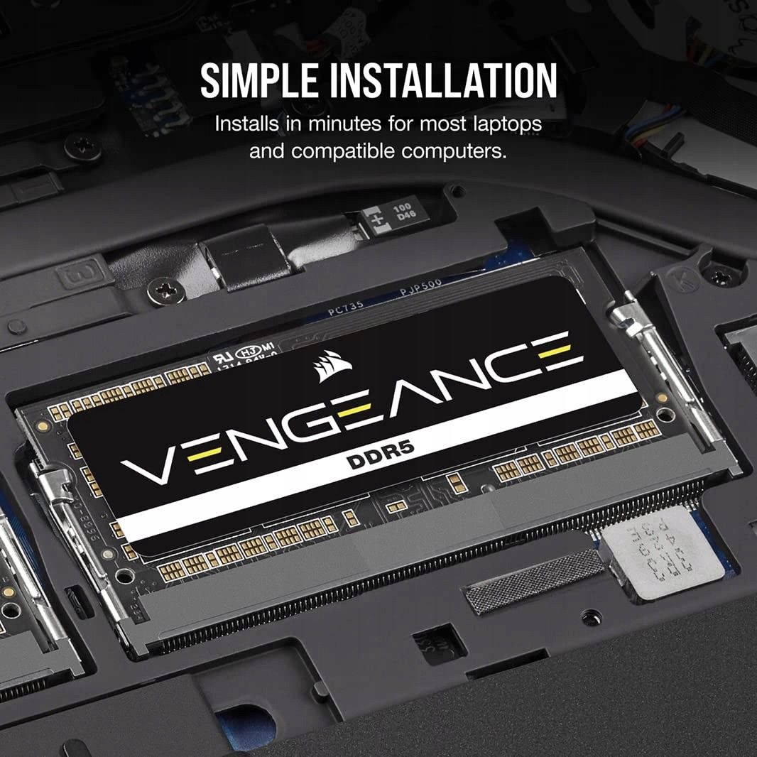 фото Память для ноутбуков Corsair 48 GB (2x24GB) SO-DIMM DDR5 5600 MHz Vengeance (CMSX48GX5M2A5600C48) 1