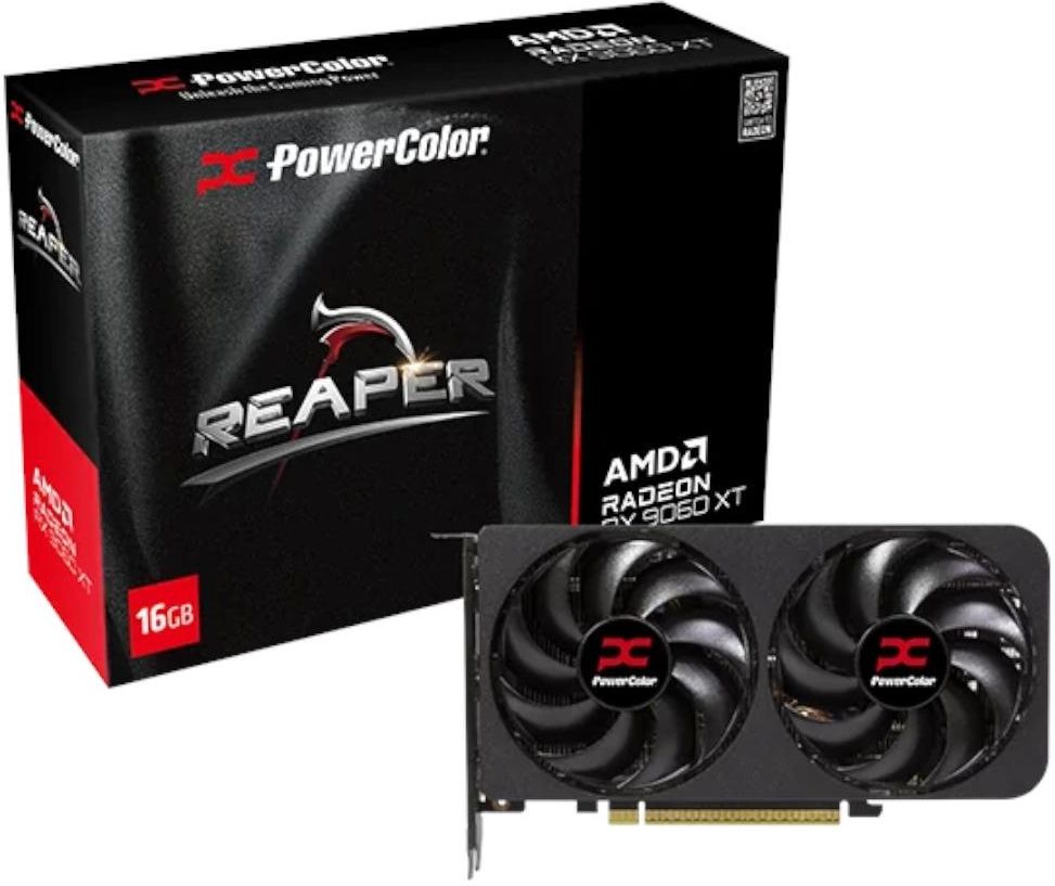 фото Відеокарта PowerColor Radeon RX 9060 XT 16 GB Reaper (RX9060XT 16G-A)