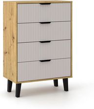 Zdjęcie Mebel Bos Komoda Borg Duo 4S Dąb Artisan Kaszmir - Ostrzeszów