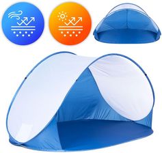 Zdjęcie Multigarden Namiot Plażowy Parawan Samorozkładający Na Plażę Niebieski - Toruń