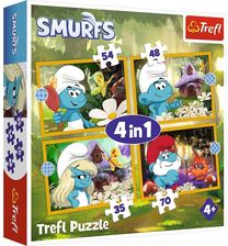 Zdjęcie Trefl Puzzle 4w1 Życie w Wiosce Smerfów 34664 - Żnin