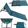 Kontrasto Mata Plażowa Składana Z Oparciem I Kieszonką Leżak Turkusowy