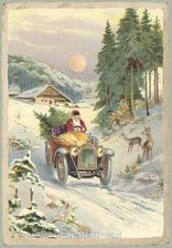 Zdjęcie Karnet St486 B6 + Koperta Mikołaj W Aucie Święta - Turek