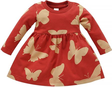 Sukienka z długim rękawem dla dziewczynki czerwona Pinokio Imagine