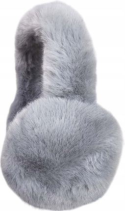 NAUSZNIKI ZIMOWE FUTERKO CIEPŁE MIĘCIUTKIE SZARE