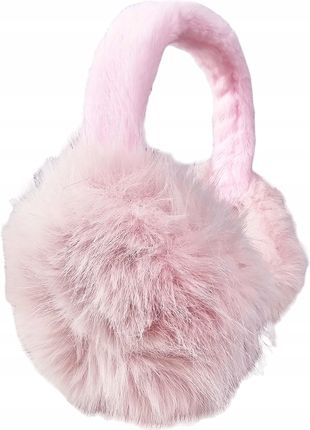 NAUSZNIKI ZIMOWE FUTERKO CIEPŁE MIĘCIUTKIE RÓŻ RÓŻOWE