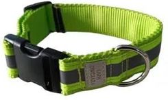 Zdjęcie Odblask Obroża 4 Klamra Klik Neon Zieleń +Odblask4 Cm - Kargowa
