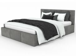 Zdjęcie Doboxa Łóżko Tapicerowane Sono 100 160X200 T06 Szare - Olszyna