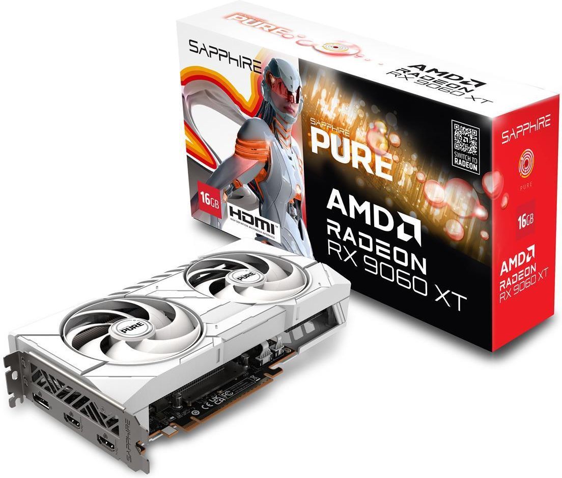 фото Видеокарта Sapphire Radeon RX 9060 XT Pure (11350-02)