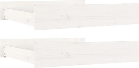 Zakito Europe Drewniane szuflady pod łóżko białe 95x103x18cm (ZE814990)
