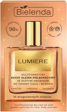 Zdjęcie Bielenda LUMIERE Multifunkcyjny suchy olejek pielęgnacyjny ze złotymi drobinami do twarzy ciała i włosów 50ml - Maków Mazowiecki