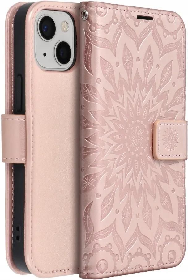 Kabura Mezzo Book Do Iphone 13 Mini Mandala Złoty Róż - Etui