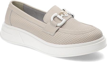 Beżowe Mokasyny S.Barski Eleganckie Obuwie Damskie