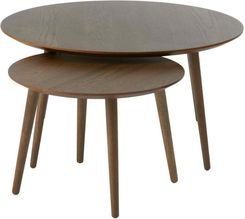 Podw�jny stolik kawowy, drewniany Adda (48582930), ciemny d�b