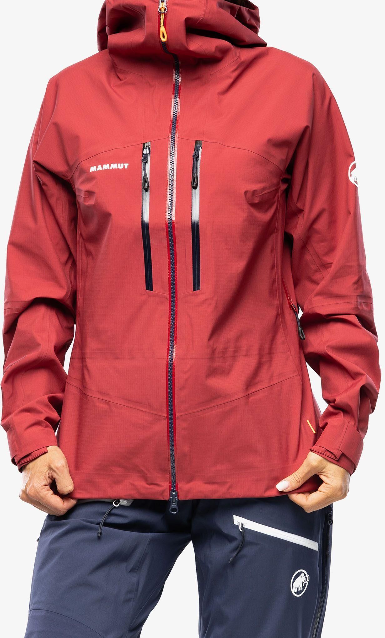 Kurtka z membraną damska Mammut Taiss HS Hooded Jacket blood red