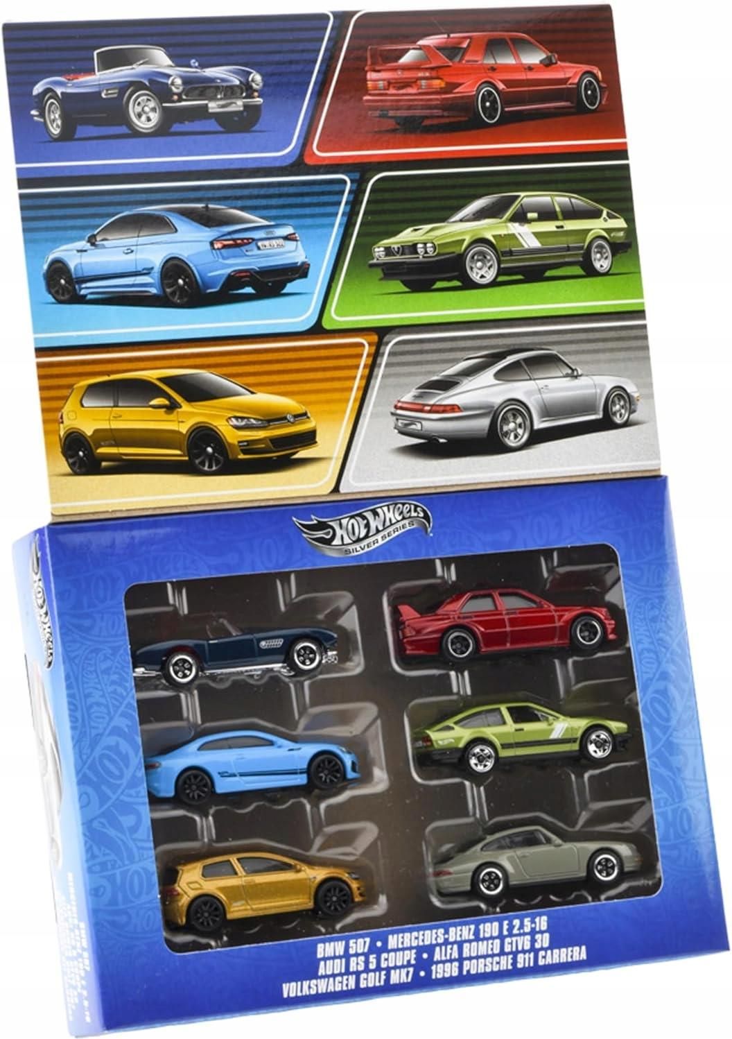Hot Wheels 6台 セット Hot Wheels Silver Series Euro Style Multipack Zestaw 6 Aut