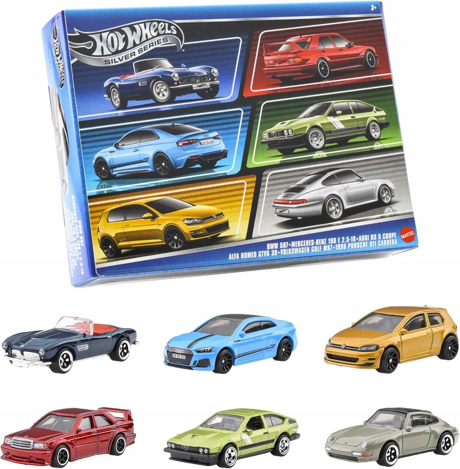 Hot Wheels 6台 セット Hot Wheels Silver Series Euro Style Multipack Zestaw 6 Aut