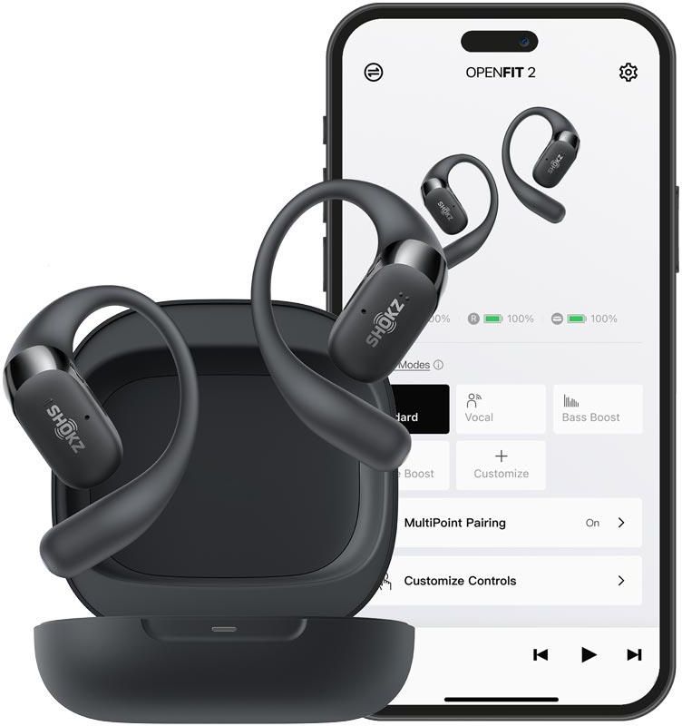 Shokz OpenFit 2 ブラック OpenFit 2 – Black - słuchawki otwarte