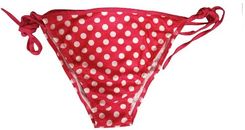 Zdjęcie DÓŁ OD BIKINI RÓŻOWY W BIAŁE KROPKI ROZMIAR S/M - Ostroróg