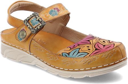 Beżowe Sandały Laura Vita Stylowe Płaskie Obuwie Damskie