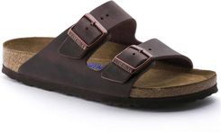 Zdjęcie Klapki damskie Birkenstock Arizona Soft Footbed Oiled Leather Habana narrow wąskie (0452763) - Zambrów
