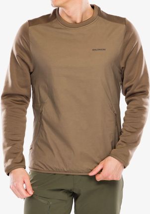 Bluza bez kaptura Salomon Outline Hybrid Warm Pullover - shitake