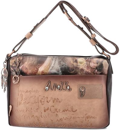 Brązowa Stylowa Torebka Anekke Modna Listonoszka Damska