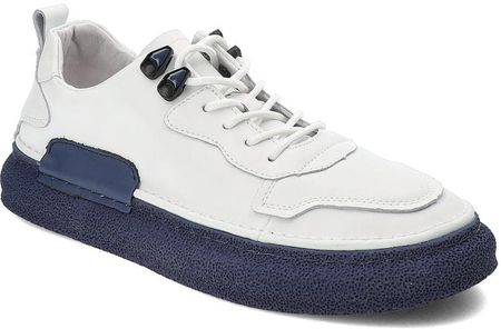 Biało-Granatowe Sneakersy Artiker Stylowe Obuwie Męskie
