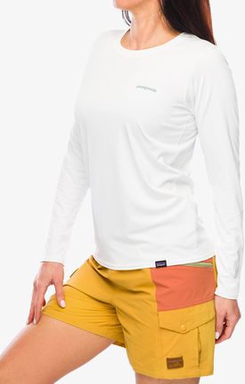 Bluza damska Patagonia L/S Cap Cool Daily Graphic Shirt Waters - grey/white