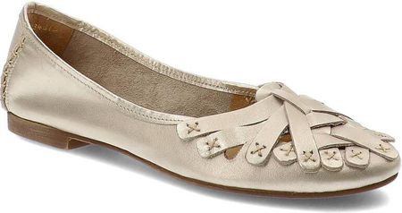 Złote Baleriny Maciejka Wygodne Obuwie Damskie