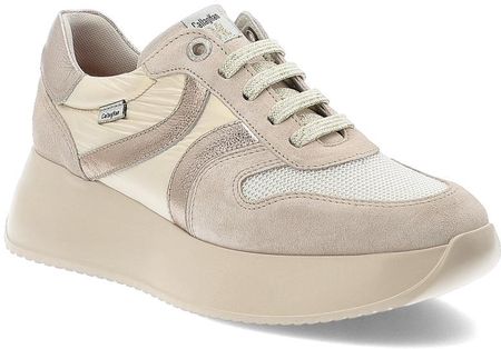 Beżowe Sneakersy Callaghan Modne Obuwie Damskie Na Koturnie