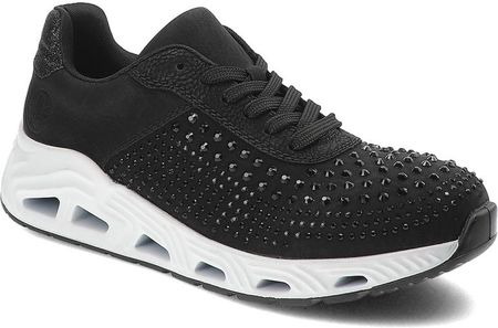 Czarne Sneakersy Rieker Stylowe Obuwie Damskie