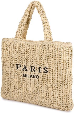 Krateczka Ecru Torba plażowa duża na lato rączki solidna koszyk plecionka Tor-pa-57