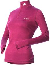 Zdjęcie Damski t-shirt z długim rękawem, 100% z wełny merynosów - Bjork 210 Zip - Prochowice