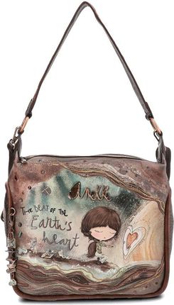 Brązowa Torebka Anekke Modna Listonoszka Damska